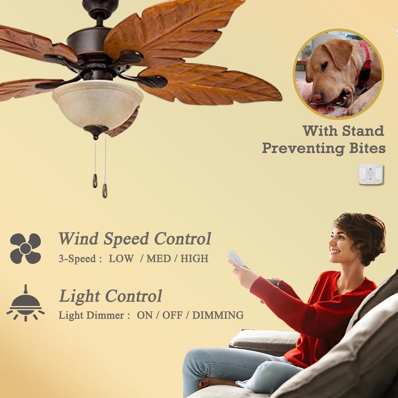 CeilingBreeze Universal Ceiling Fan Remote Control Kit - 3 Speed & Light Dimmer with Wall Mount, Universal for Harbor Breeze/Hampton Bay/Hunter, Replaces FAN-53T, 2AAZPFAN53T, 11T, KUJCE9103, UC7030T - Image 2